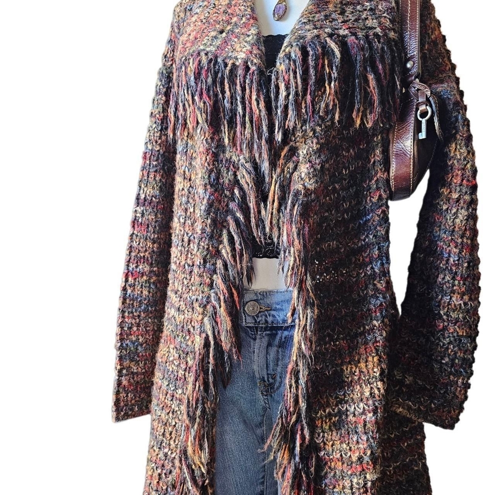 Peruvian Connection Multicolor Wool Blend Fringe … - image 3